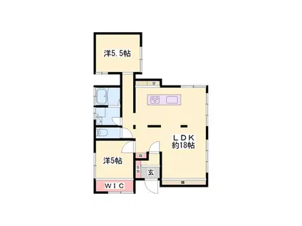 山陽本線 土山駅 徒歩20分 1階建 築57年(2LDK)の間取り写真