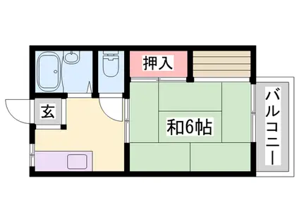 サンシティーバチェラ(1K/2階)の間取り写真
