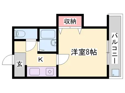 頼安コーポ(1K/2階)の間取り写真