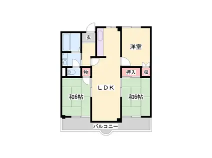 城西シティー彦和(3LDK/7階)の間取り写真