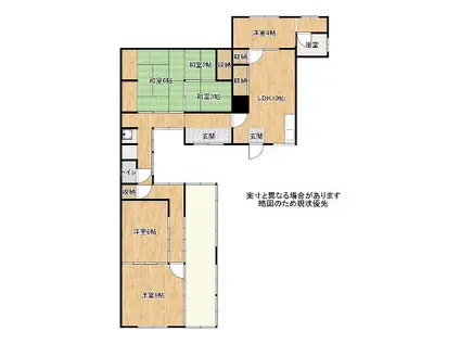 山陽電気鉄道本線 荒井駅(兵庫) 徒歩9分 2階建 築79年(5LDK)の間取り写真