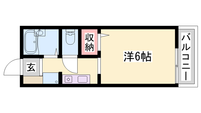 スタチューハイツ(1K/1階)の間取り写真