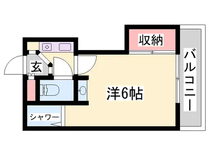 スマイル神和(1K/2階)の間取り写真