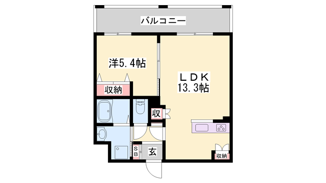 DIAMOND GREEN(1LDK/1階)の間取り写真