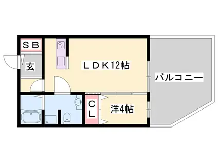 ジュネスコート(1LDK/1階)の間取り写真