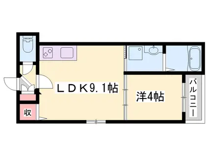 ARUO29(1LDK/3階)の間取り写真