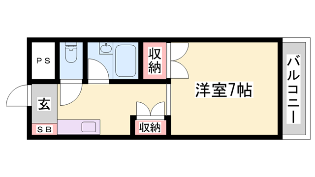 ラポール(ワンルーム/3階)の間取り写真