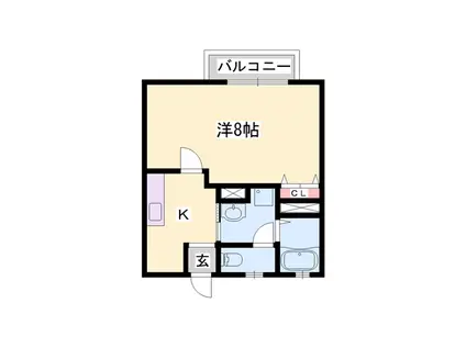 アパートメントハウス京口(1K/1階)の間取り写真