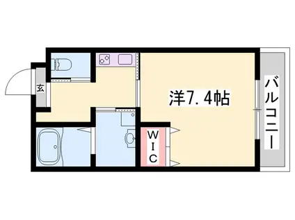 アンドローズ(1K/1階)の間取り写真