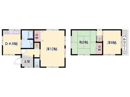 山陽電気鉄道本線 東二見駅 徒歩13分 2階建 築42年(3DK)の間取り写真