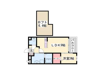 メゾン・ド・花水木 壱番館(1LDK/2階)の間取り写真