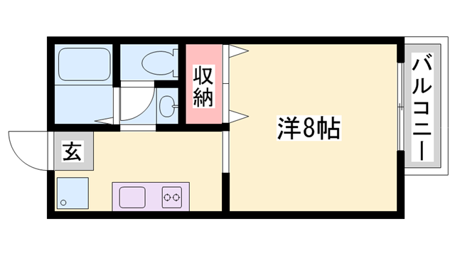 コンフォートM(1K/1階)の間取り写真
