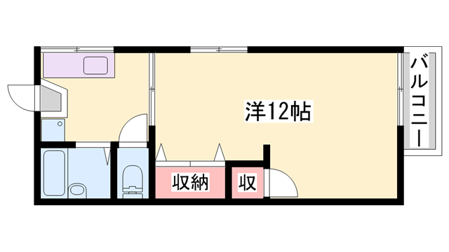 若竹ハイツ(1K/2階)の間取り写真