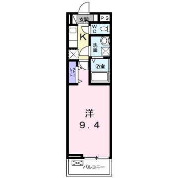 サンシャトー(1K/2階)の間取り写真
