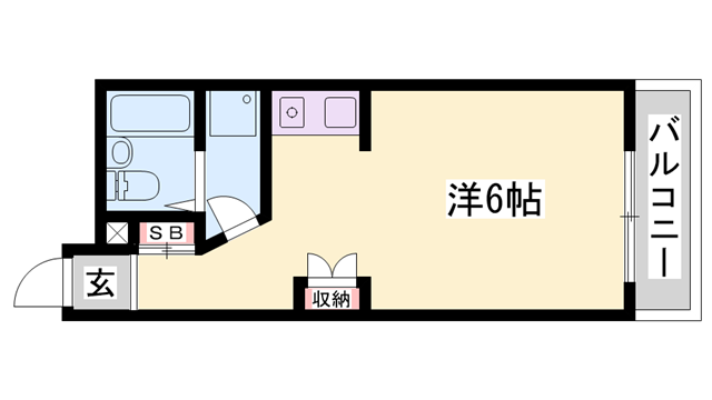 ハッピーコート栄町(ワンルーム/5階)の間取り写真