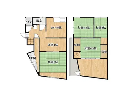 山陽電気鉄道網干線 夢前川駅 徒歩5分 2階建 築111年(5DK)の間取り写真