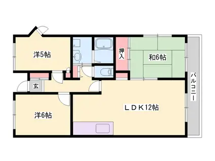 ルミエールAIOI(3LDK/4階)の間取り写真