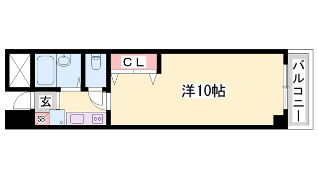 ホワイトシャトー小林(1K/8階)の間取り写真