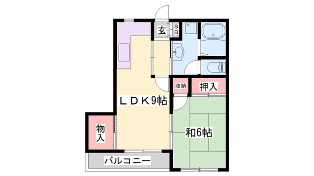 ロイヤルマンション(1LDK/3階)の間取り写真
