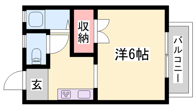 プティメゾン2(1K/2階)の間取り写真