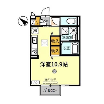 セジュール天満(ワンルーム/1階)の間取り写真