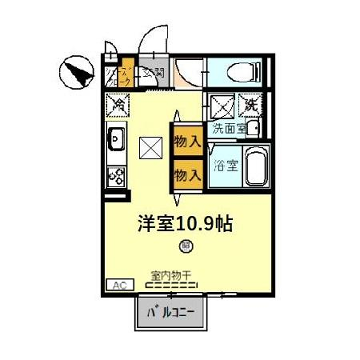 セジュール天満(ワンルーム/2階)の間取り写真