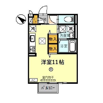 セジュール天満(ワンルーム/2階)の間取り写真