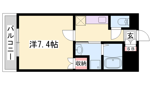 下野田マンションISSEI(1K/1階)の間取り写真