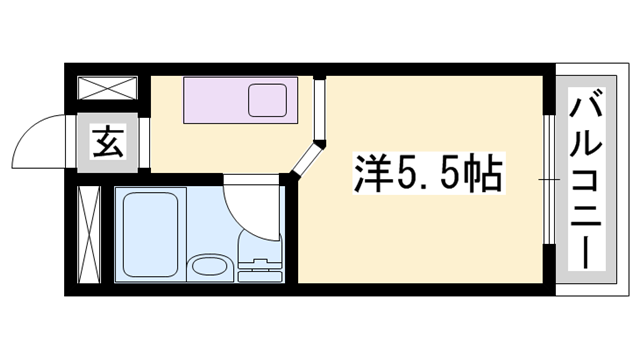 サンワプラザ福崎Ⅰ(ワンルーム/1階)の間取り写真