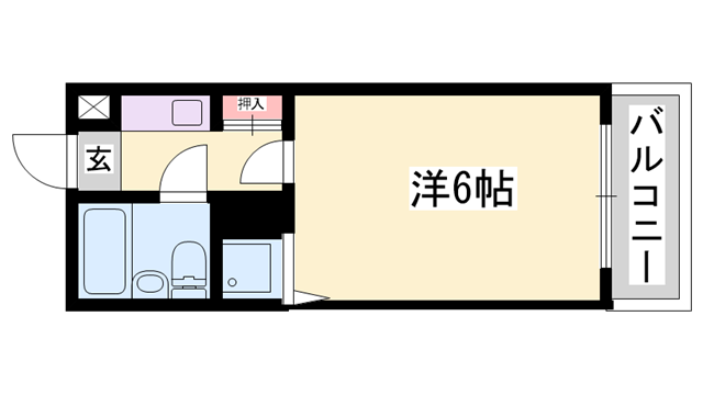 ベルトピア手柄1(ワンルーム/3階)の間取り写真