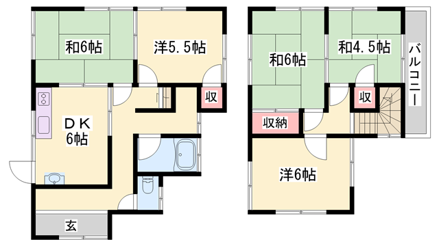 山陽本線 加古川駅 徒歩21分 2階建 築54年