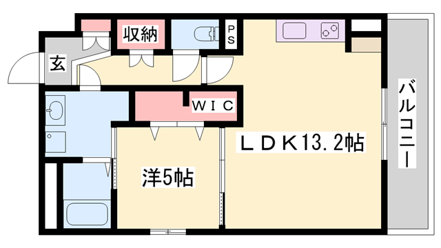 ラフィネコートⅡ(1LDK/1階)の間取り写真