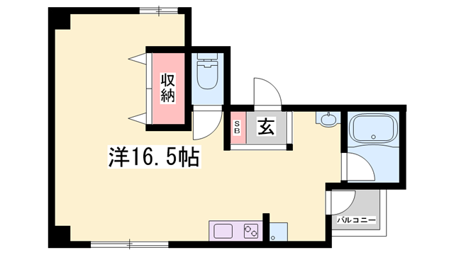 ツムギビル(ワンルーム/3階)の間取り写真