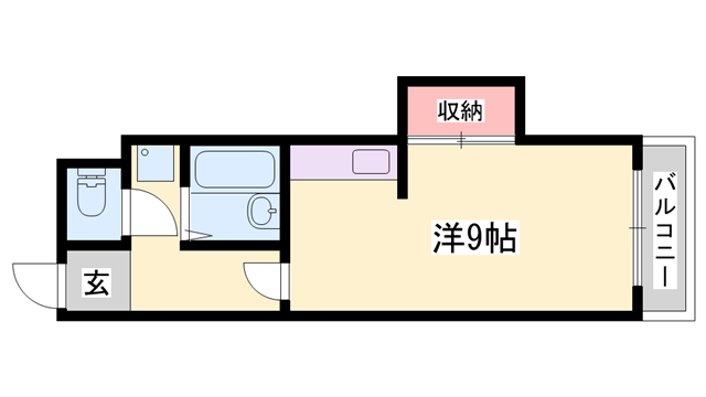 レジデンス西庄(ワンルーム/3階)の間取り写真