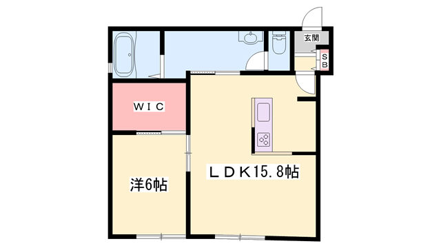 KENTO SUEHIRO(1LDK/2階)の間取り写真