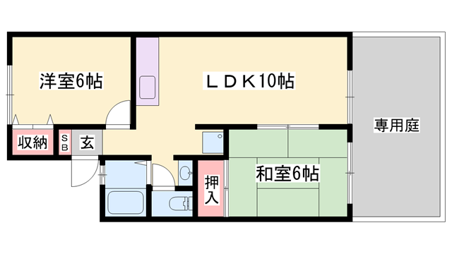 ピュアリティー21(2LDK/1階)の間取り写真