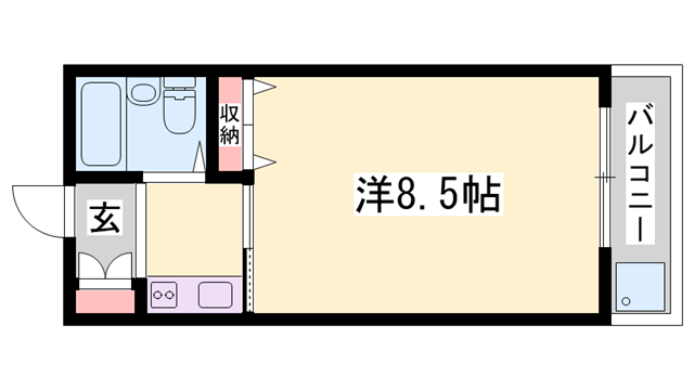 ムトーハイツ(1K/2階)の間取り写真