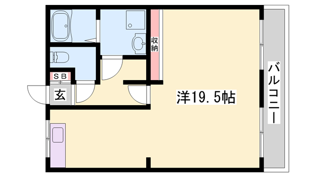 三宅マンション(ワンルーム/2階)の間取り写真