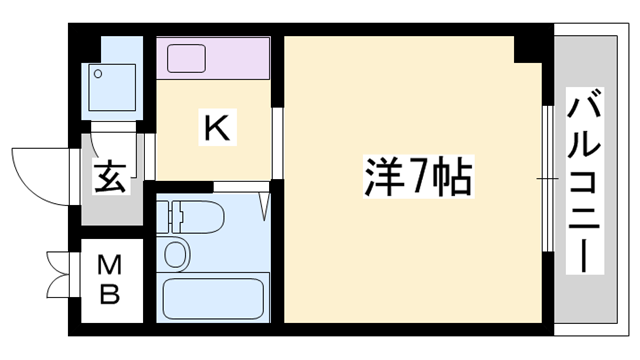 メゾン白鷺(1K/3階)の間取り写真