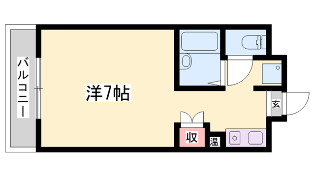 ライフタウン2(ワンルーム/3階)の間取り写真