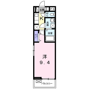 サンシャトー(1K/2階)の間取り写真