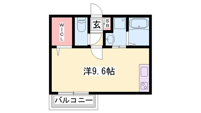 TENTREE新在家(ワンルーム/1階)の間取り写真