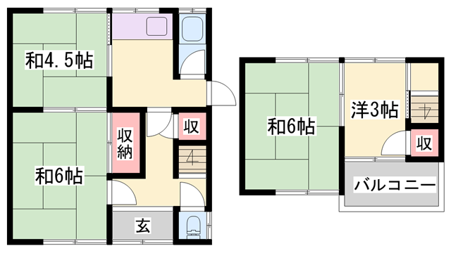 姫新線 播磨高岡駅 徒歩11分 2階建 築48年