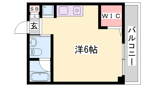 べアーレ(ワンルーム/2階)の間取り写真