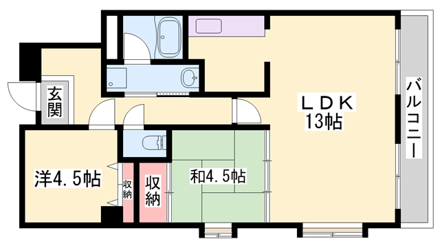 ハイメゾン大塚(2LDK/3階)の間取り写真