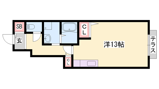 KUMA(ワンルーム/1階)の間取り写真