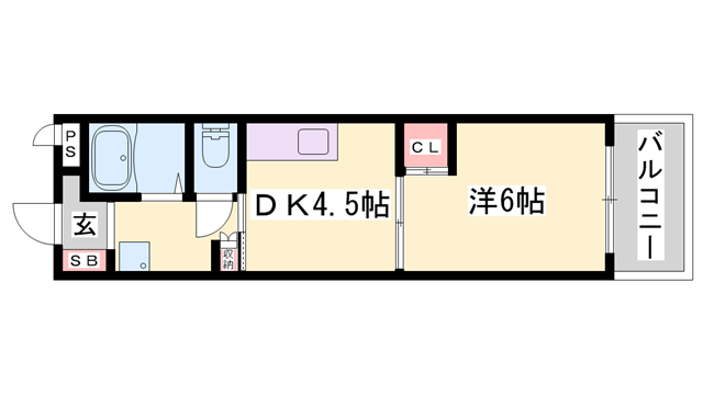 カサグランデモモ(1DK/3階)の間取り写真