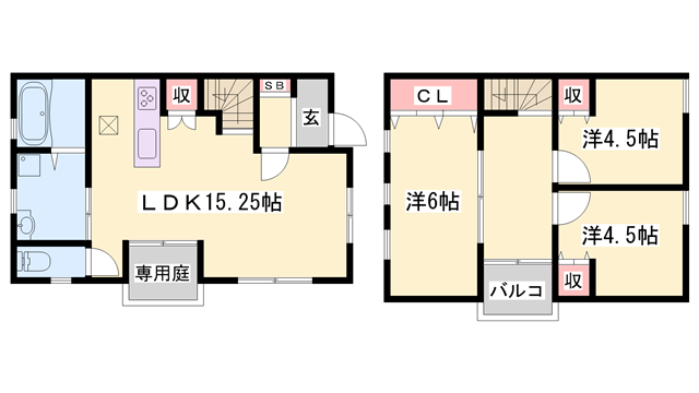播但線 野里駅 徒歩20分 2階建 築9年