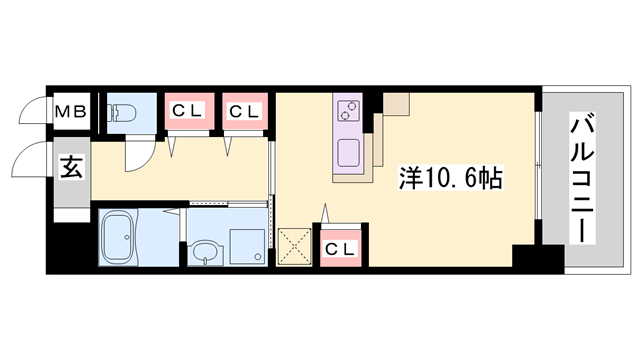 カーサ イーグレット(1K/2階)の間取り写真