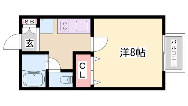 アートヒルハイツ(1K/2階)の間取り写真